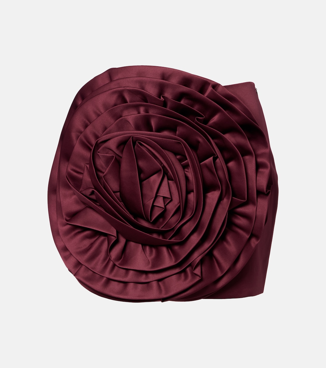 Floral-appliqué satin miniskirt | Rotate