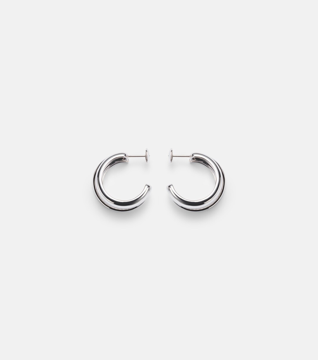 Ohrringe Un Deux Trois Lisse aus 9kt Weißgold mit Diamanten | Yvonne Léon