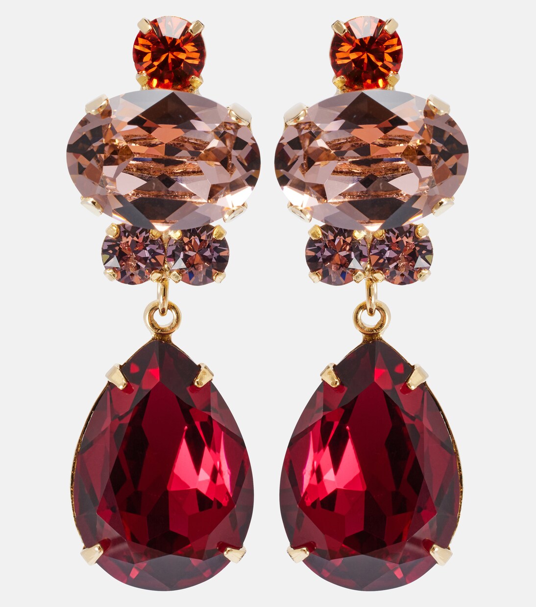 Ohrringe Catherine, 18kt vergoldet, mit Kristallen | Jennifer Behr