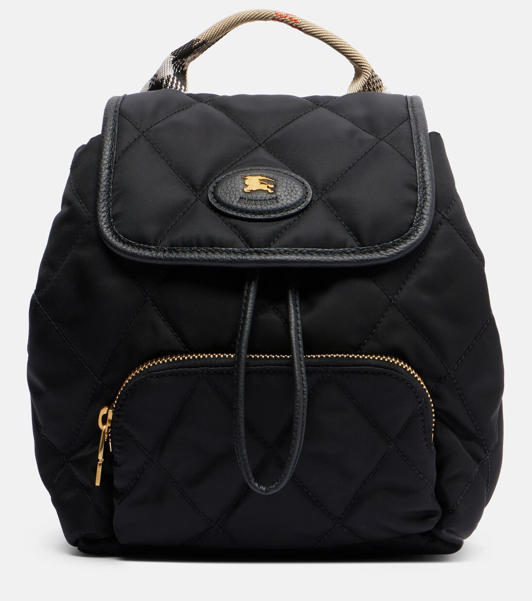 Mini leather-trimmed backpack | Burberry
