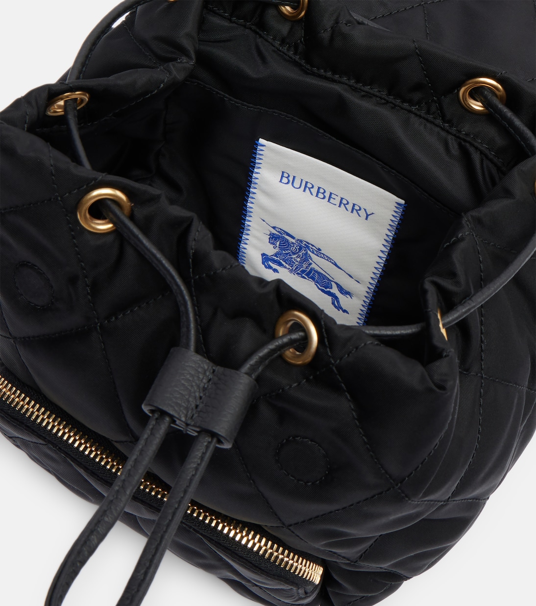 Mini leather-trimmed backpack | Burberry