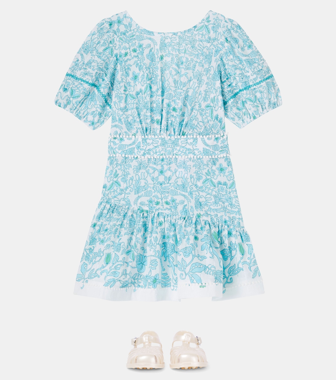 Chantal floral cotton dress | Poupette St Barth Kids