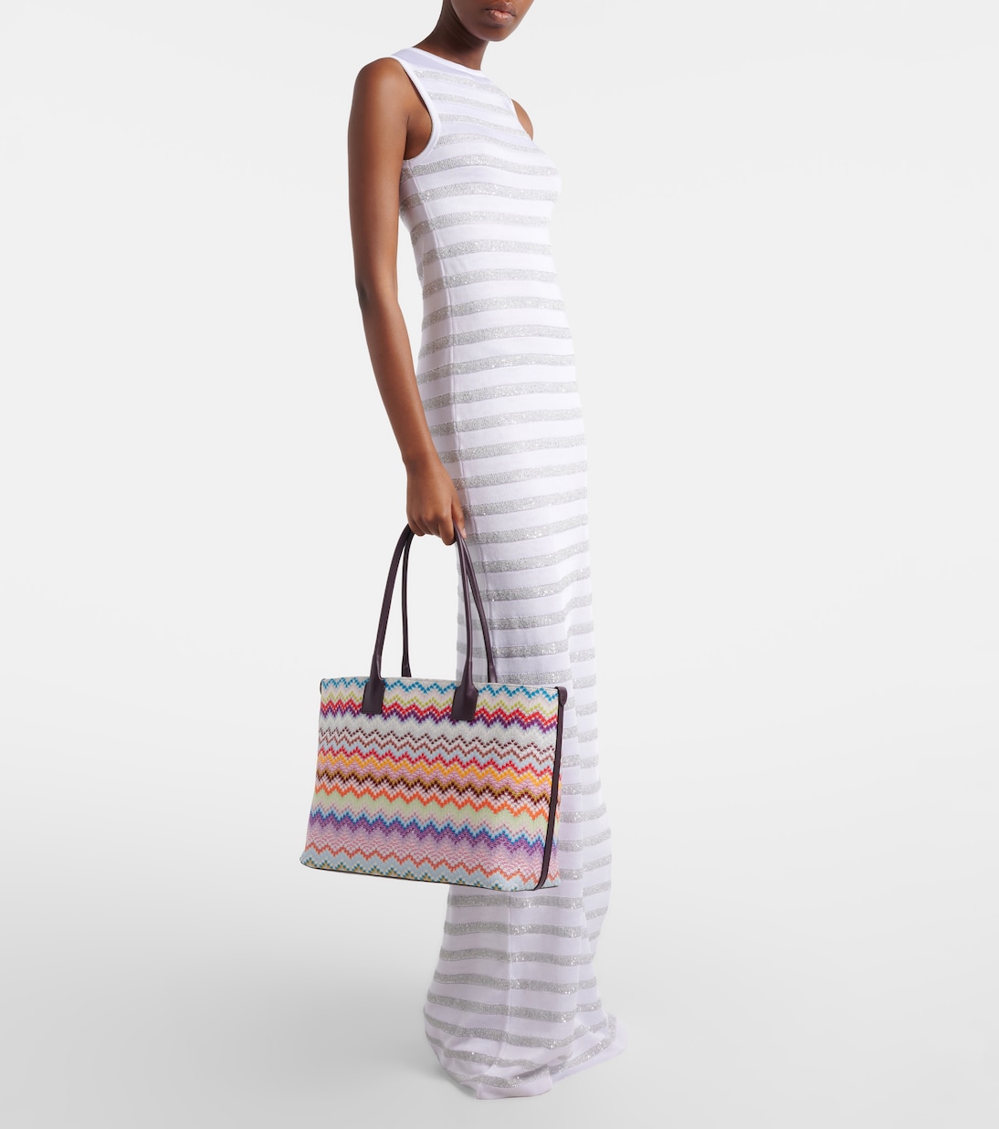 حقيبة يد مقلّمة بالجلد Zigzag | Missoni