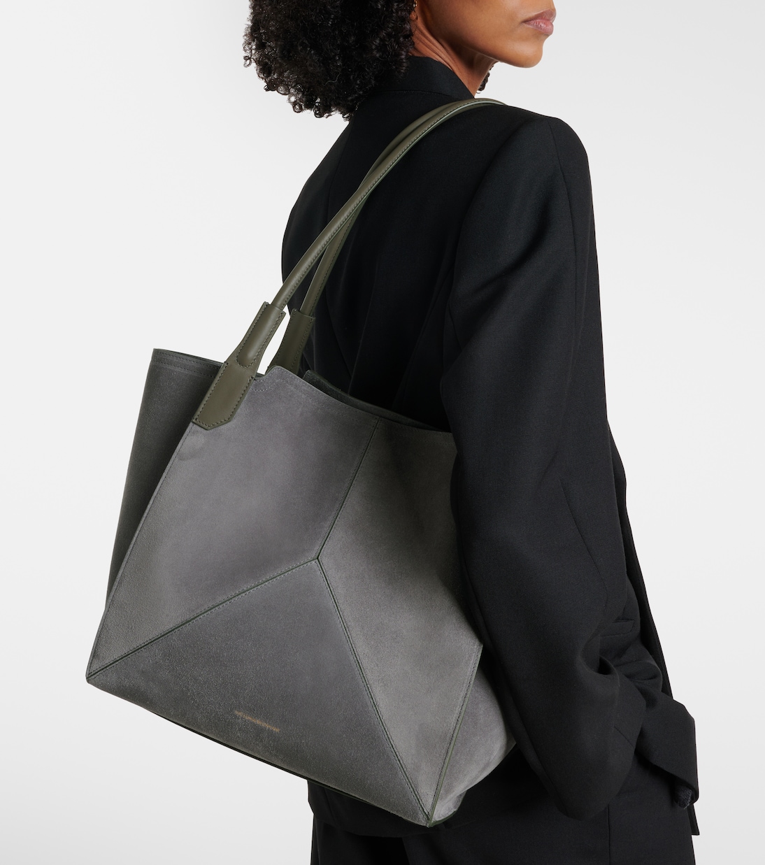 Victoria Small suede top-handle bag | Victoria Beckham