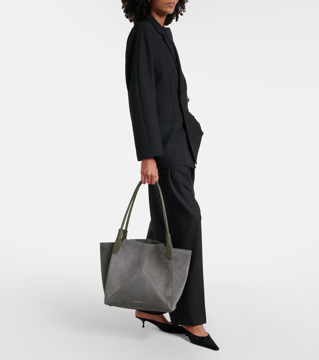 Victoria Small suede top-handle bag | Victoria Beckham