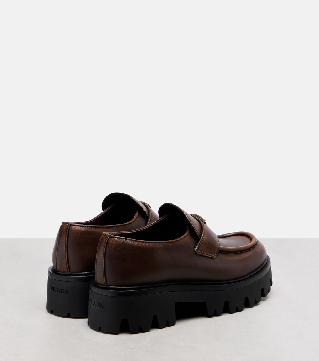 Mocassini in pelle con platform | Prada