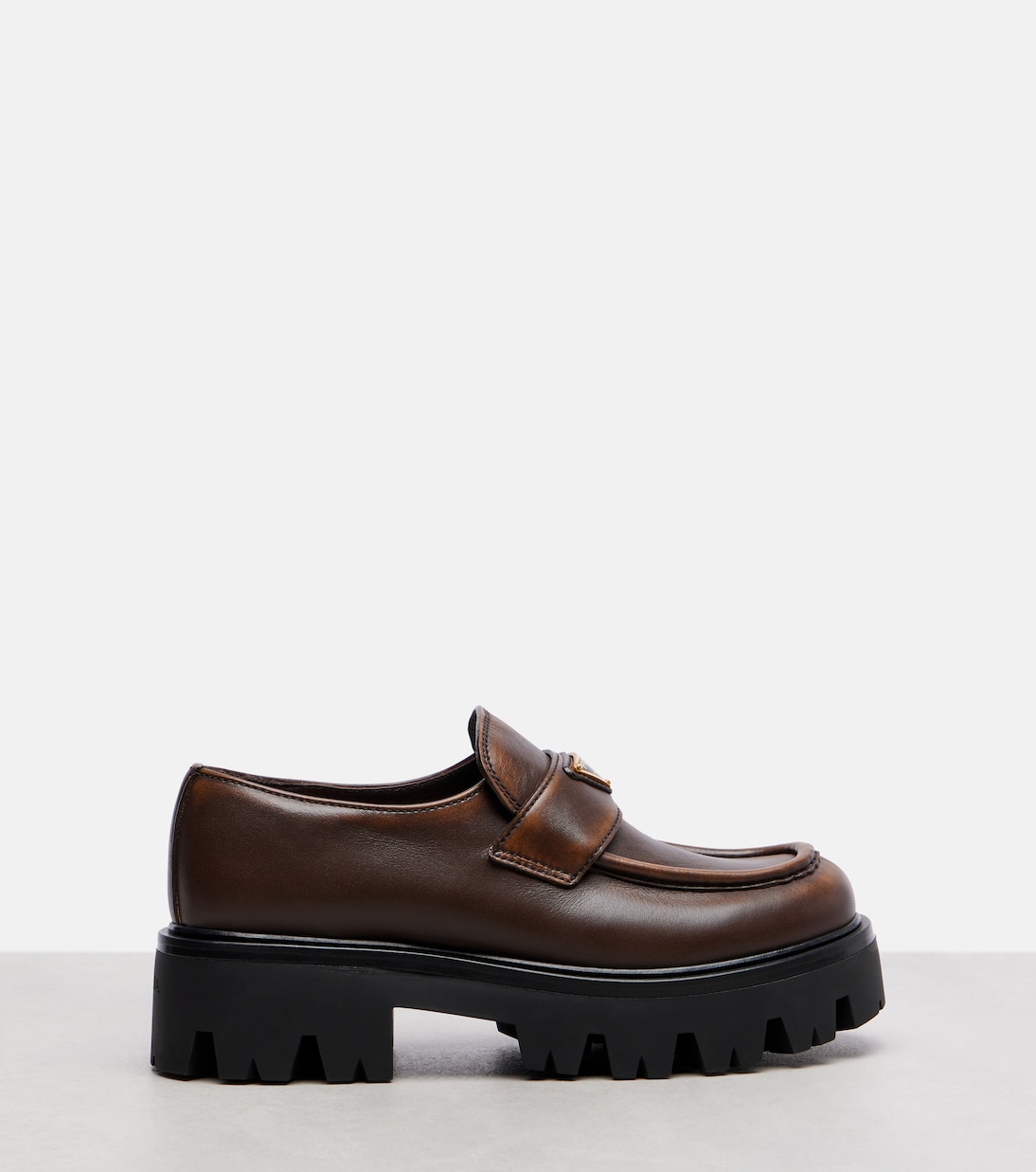 Mocassini in pelle con platform | Prada