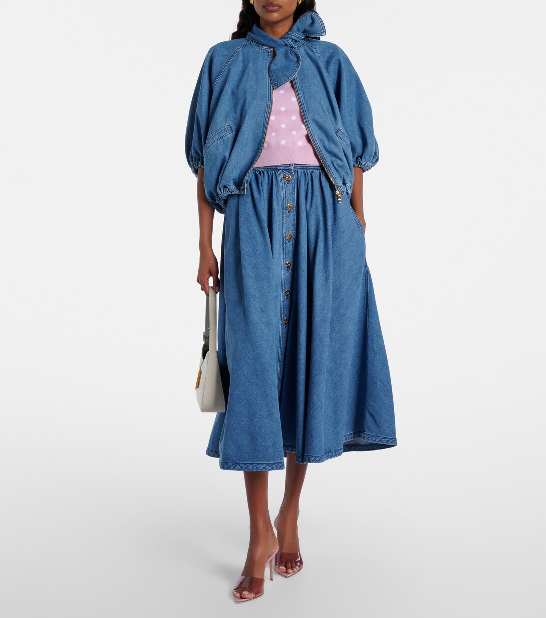 Denim midi skirt | Patou