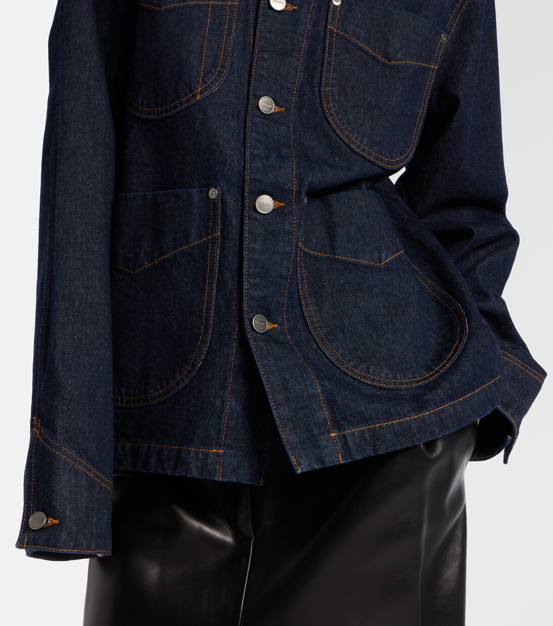 Wyatt corduroy-trimmed denim jacket | Khaite