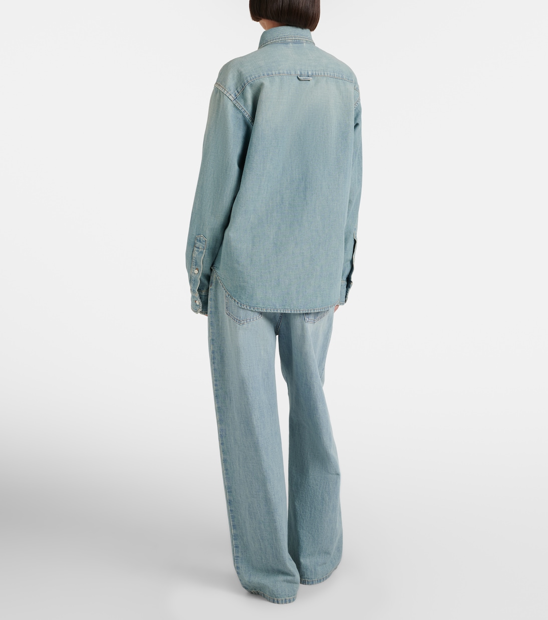Wide-Leg Jeans aus Chambray | Miu Miu