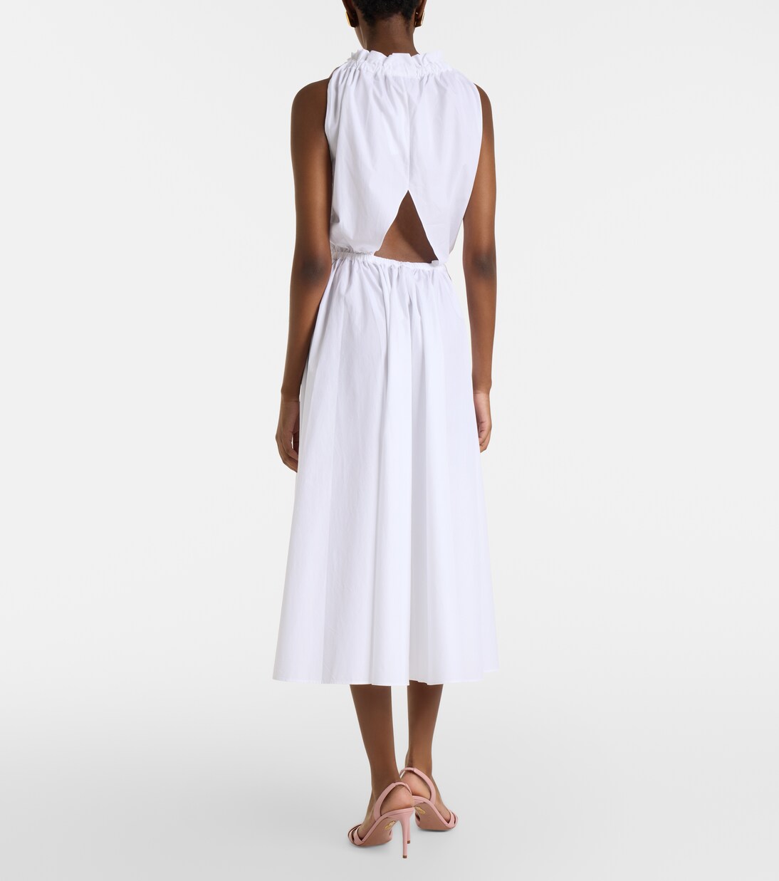 Gathered cotton midi dress | Patou