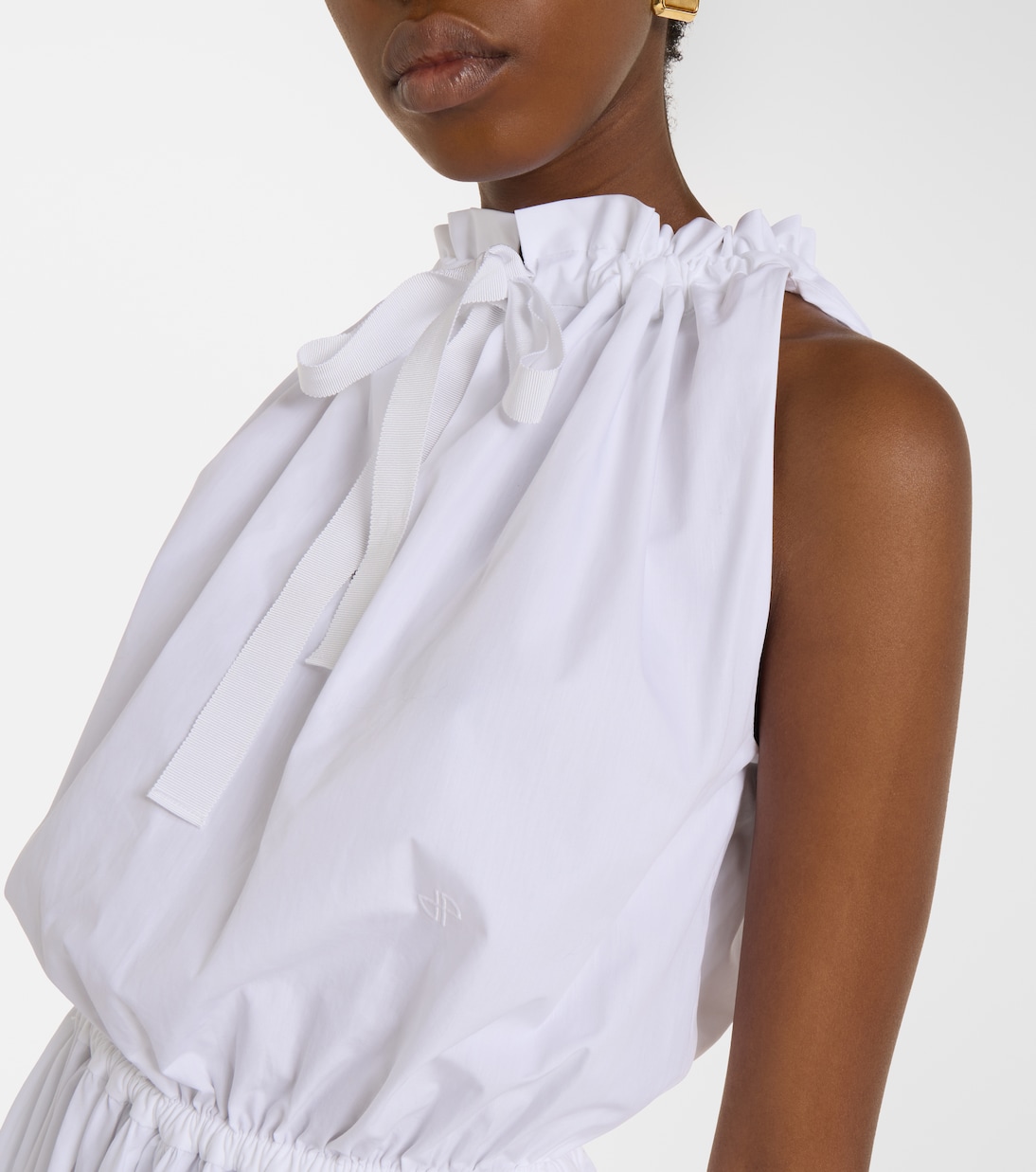 Gathered cotton midi dress | Patou