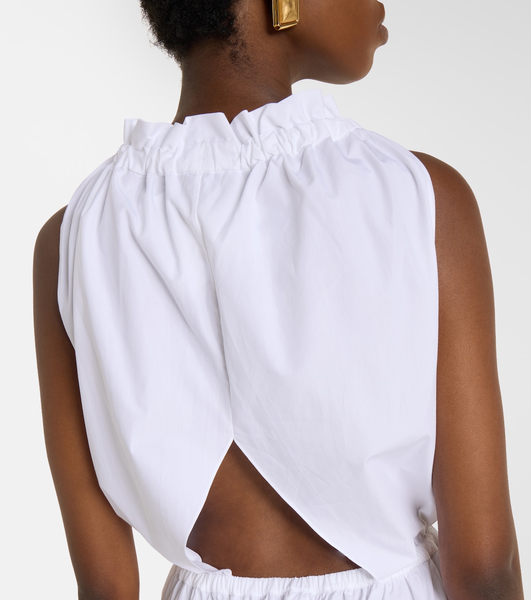 Gathered cotton midi dress | Patou