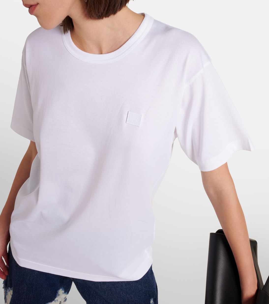 Camiseta de jersey de algodón con logo | Acne Studios