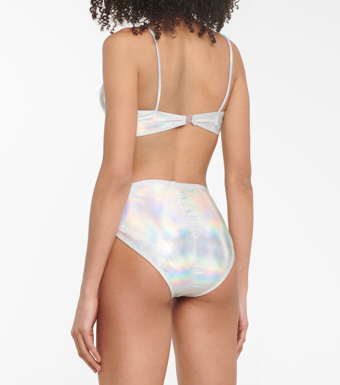Slip bikini in lamé a vita alta | Norma Kamali