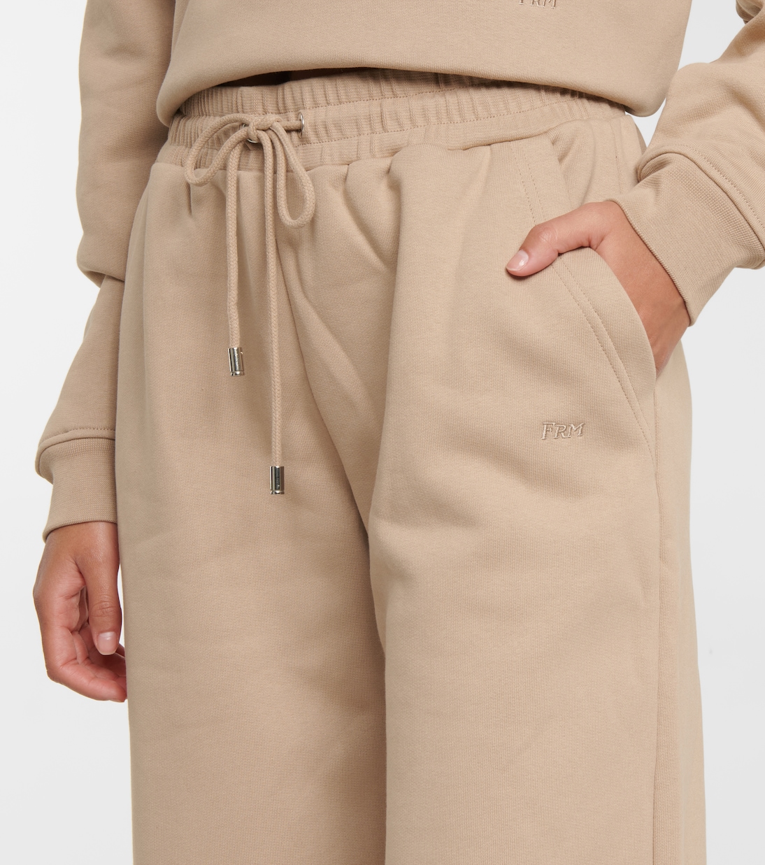 High-rise cotton-blend sweatpants | Frame