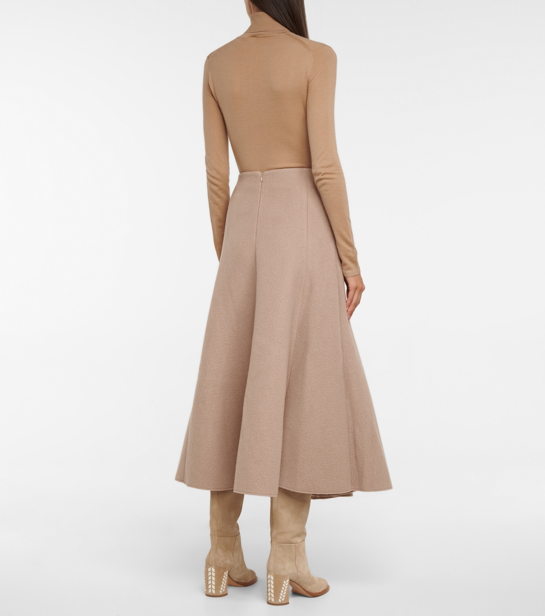 Falda midi Maureen plisada de tiro alto | Gabriela Hearst