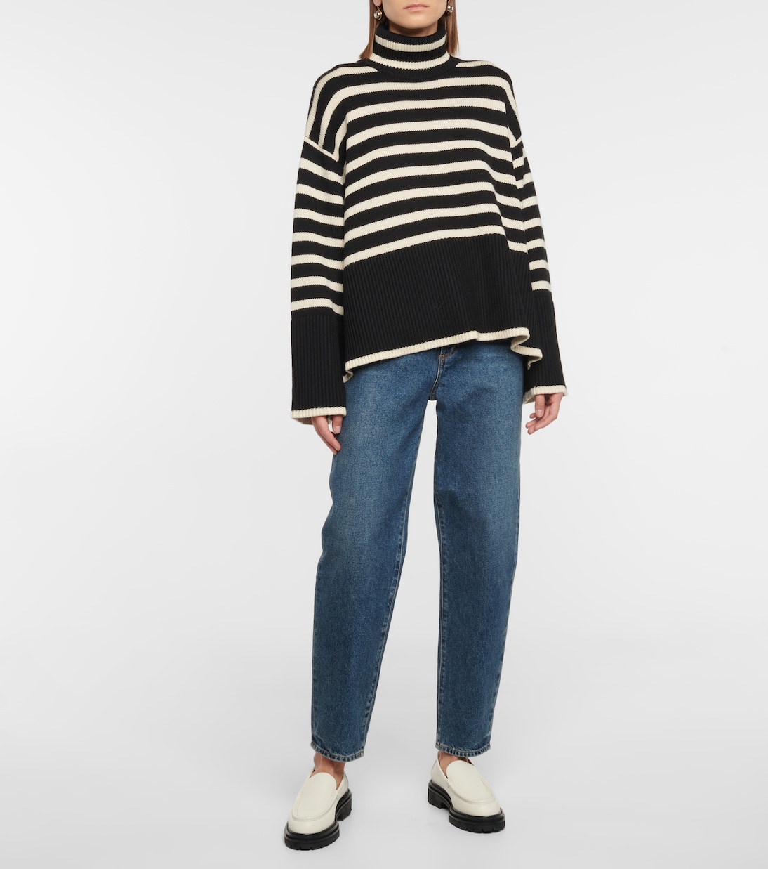 Rollkragenpullover aus Wolle und Baumwolle | Toteme