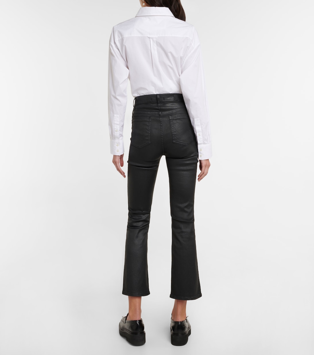 High-rise coated bootcut jeans | 7 For All Mankind