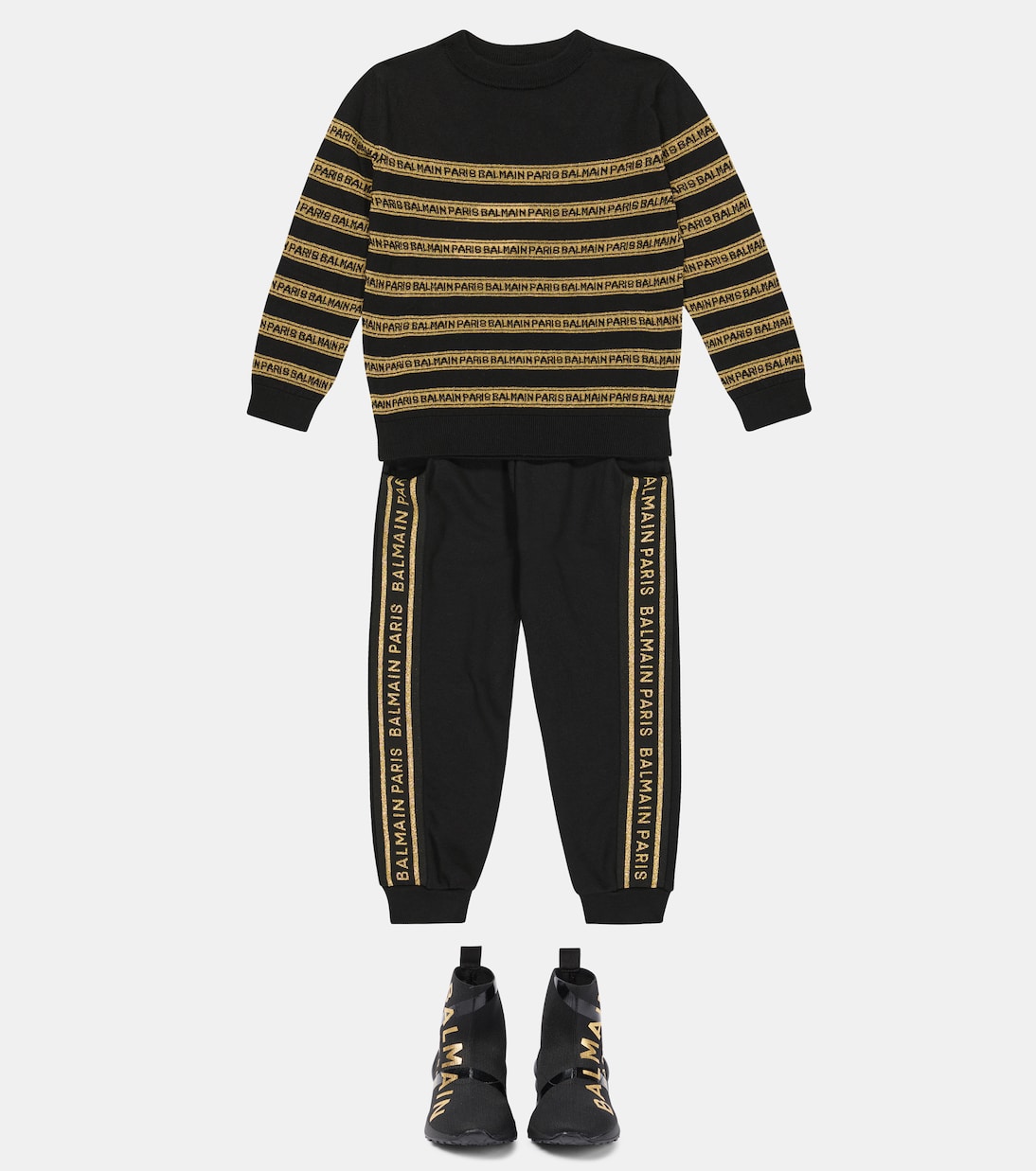 Pullover in cashmere e cotone | Balmain Kids