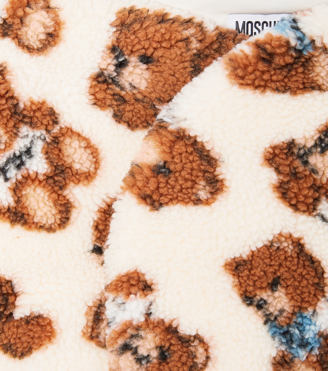 Baby printed cotton faux fur sleeping bag | Moschino Kids