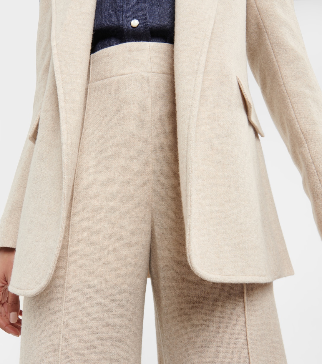 High-rise wool and cashmere pants | Chloé