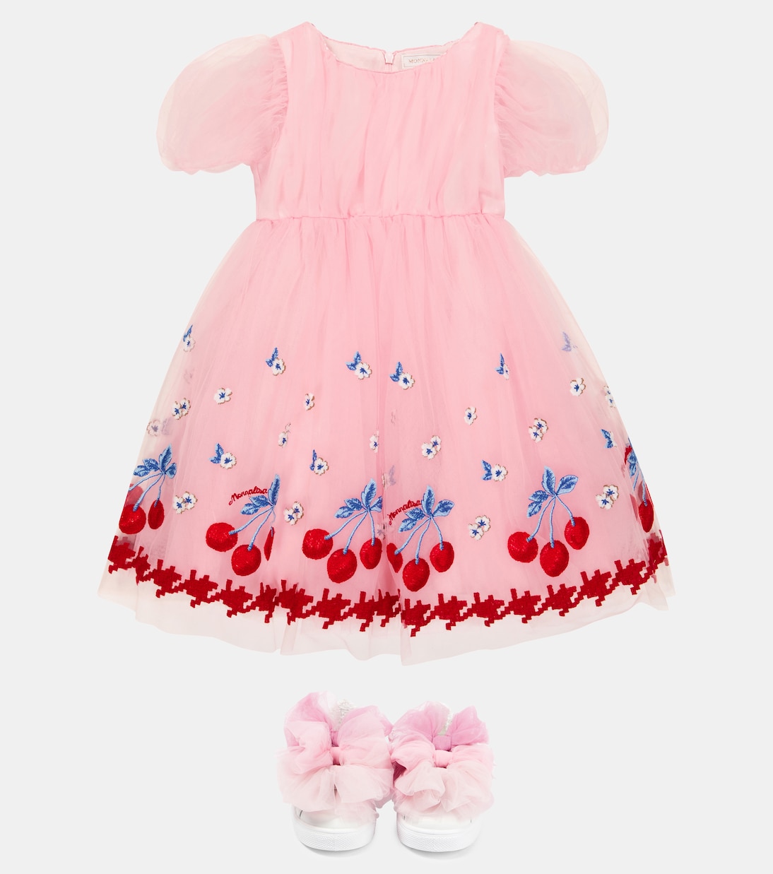 Abito in tulle con ricamo | Monnalisa