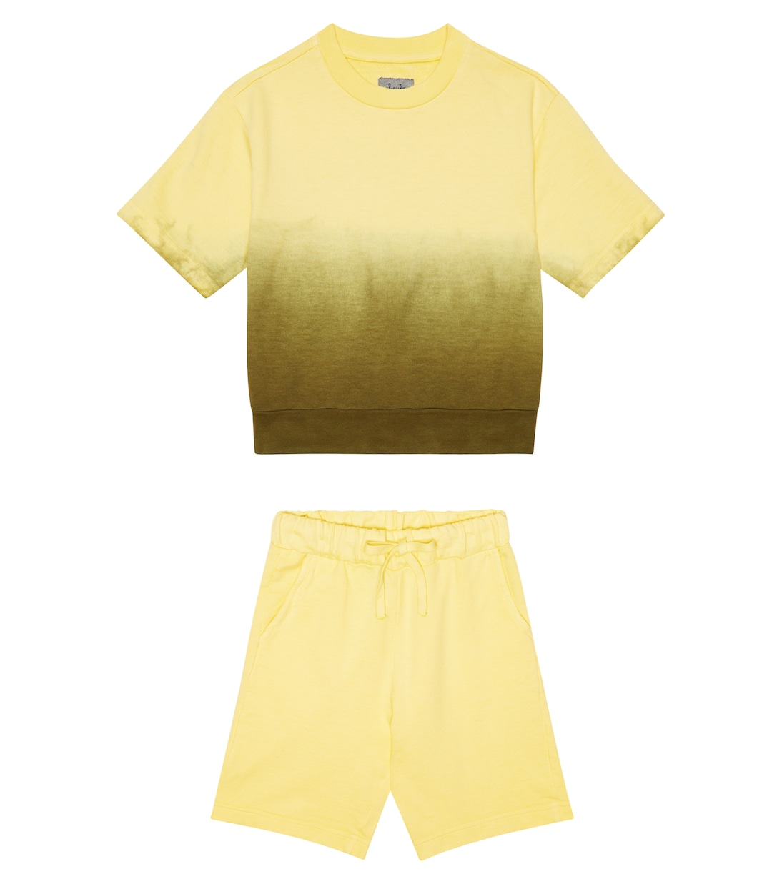 Cotton fleece T-shirt and shorts set | Il Gufo