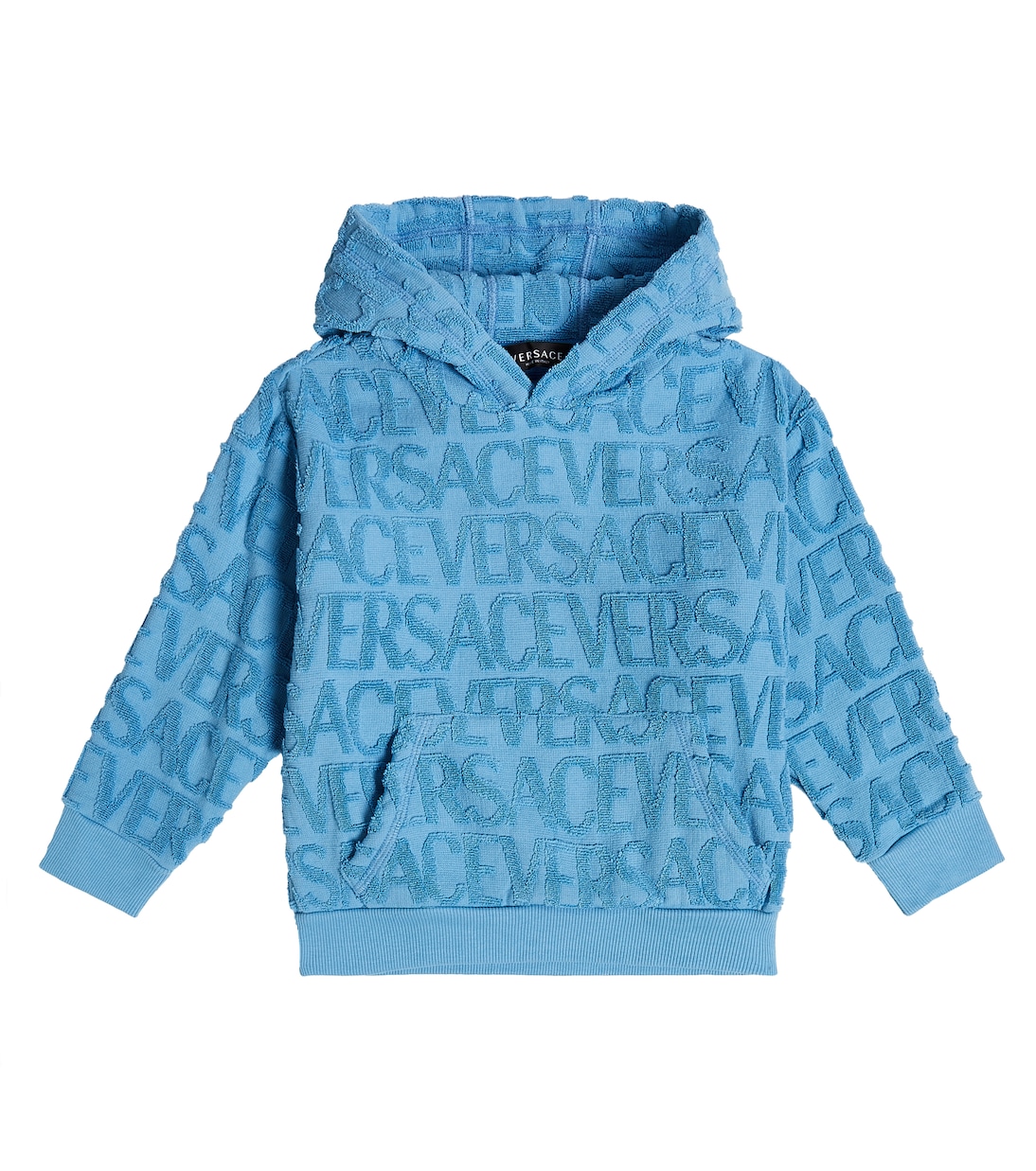 Felpa in jacquard di cotone con logo | Versace Kids