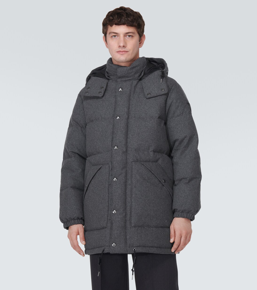 Wool blend down coat in grey Polo Ralph Lauren Mytheresa