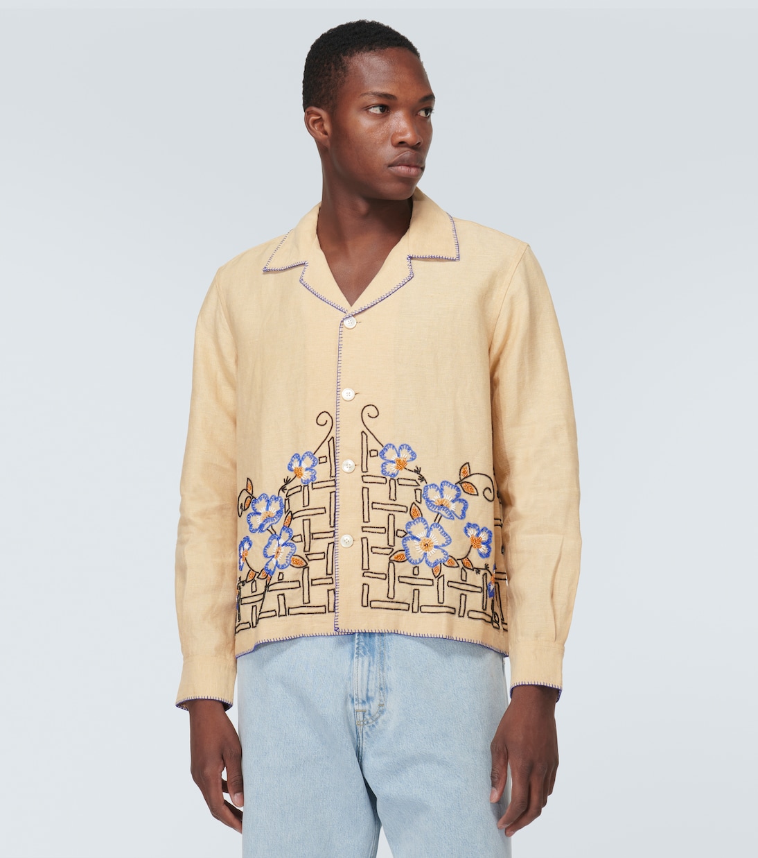 Camicia Himalayan Poppy in lino | Bode