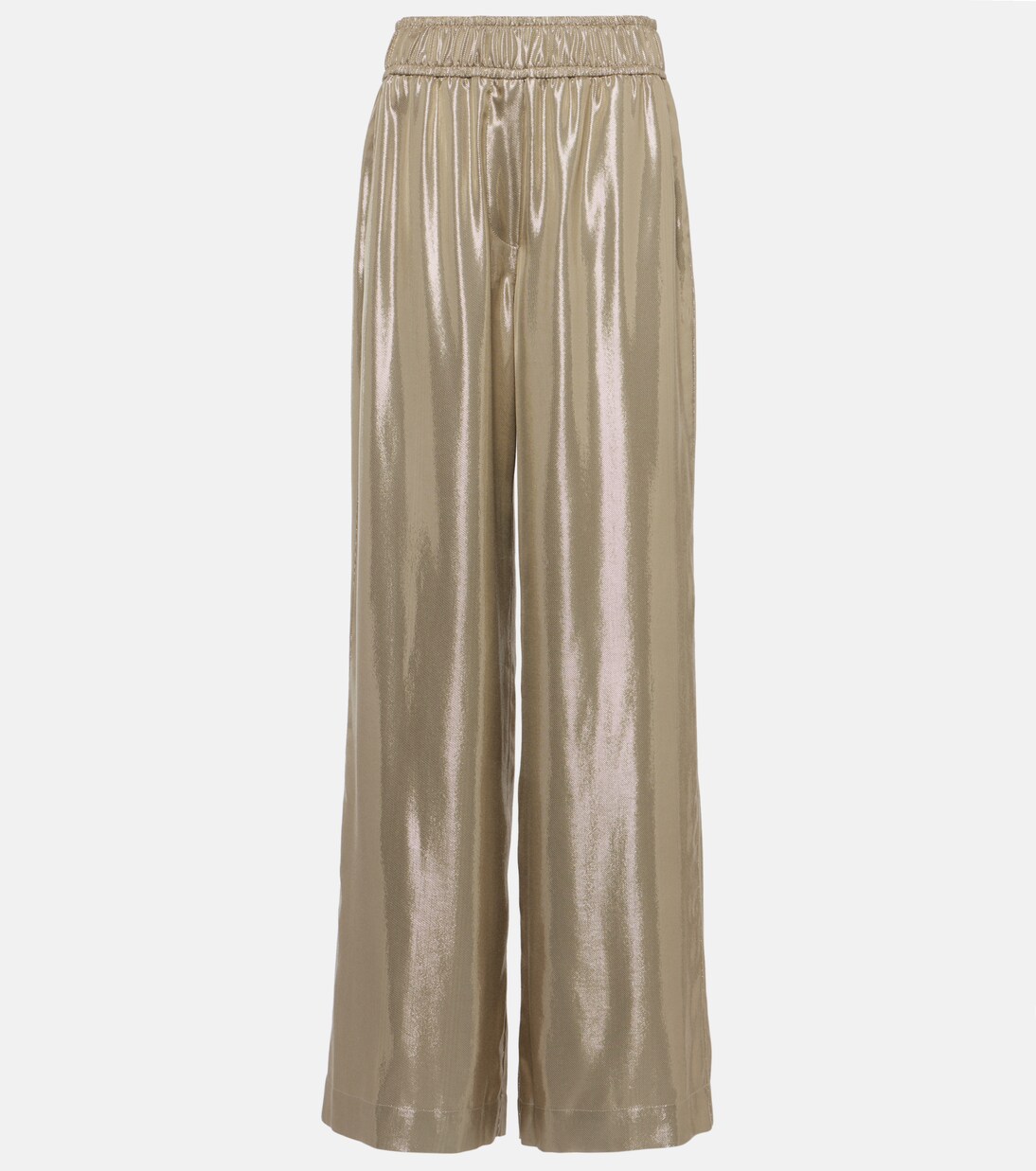 Pantalon ample métallisé | Brunello Cucinelli