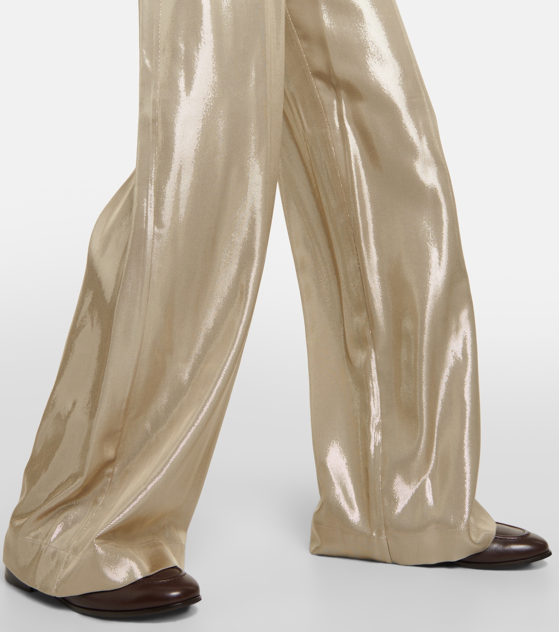 Pantalon ample métallisé | Brunello Cucinelli