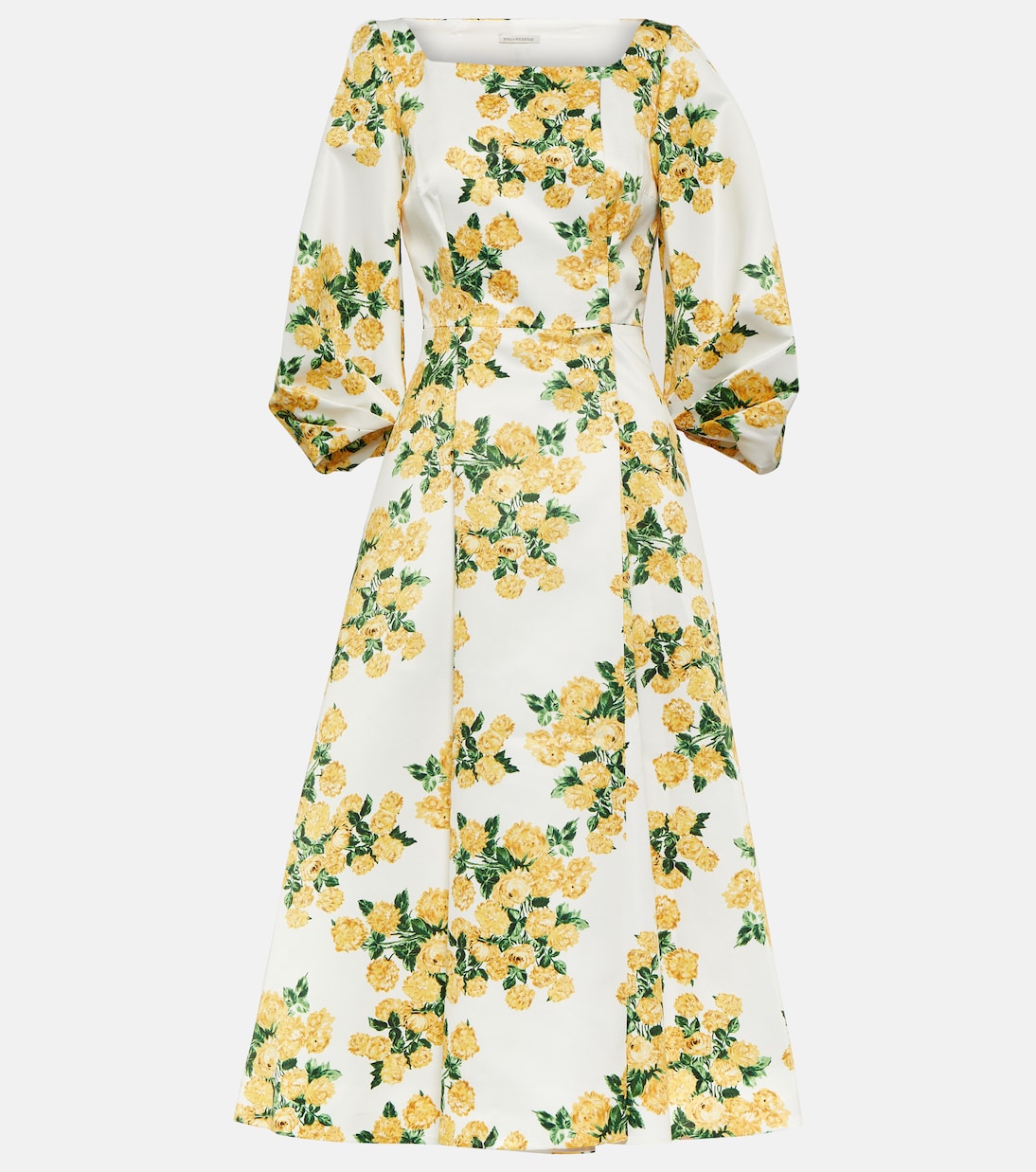Abito midi Gabby in taffeta e faille | Emilia Wickstead