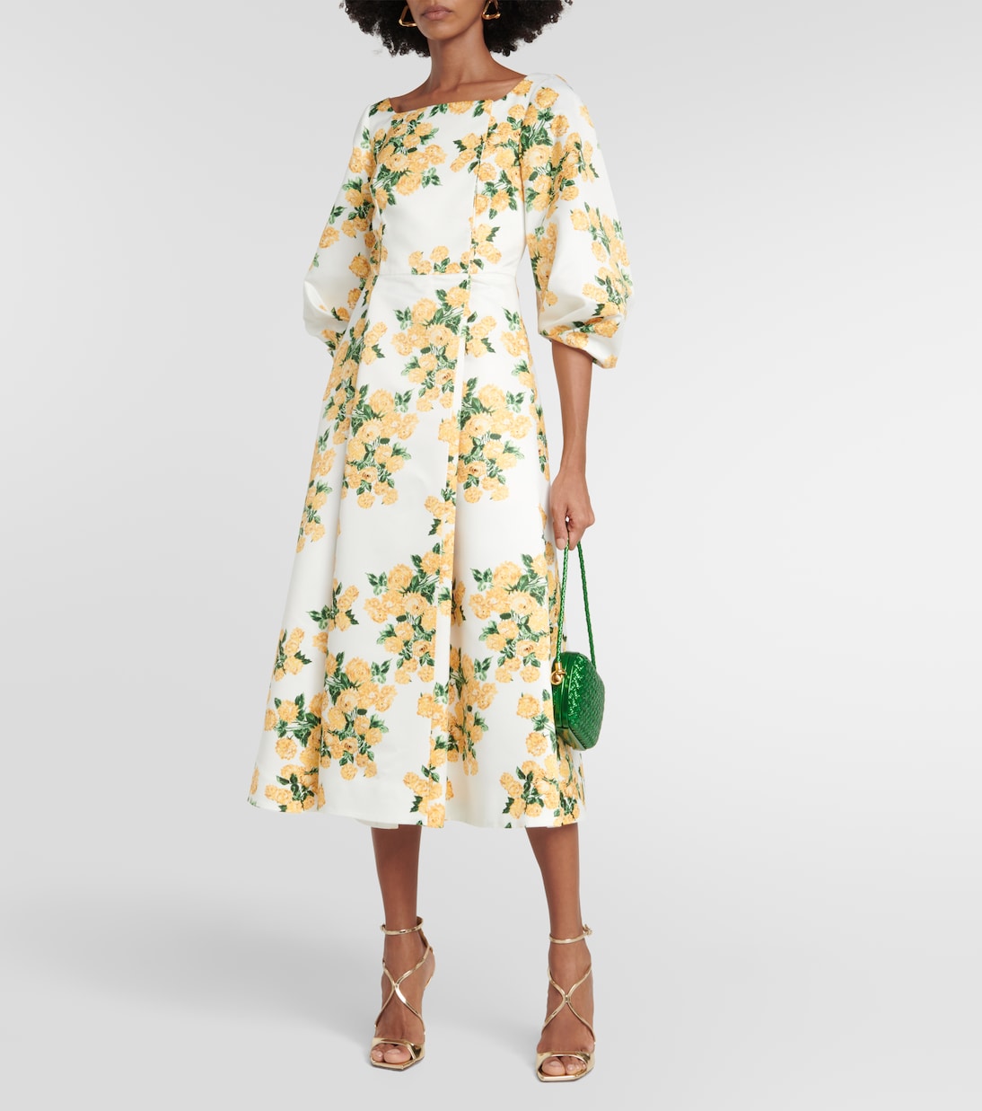 Abito midi Gabby in taffeta e faille | Emilia Wickstead