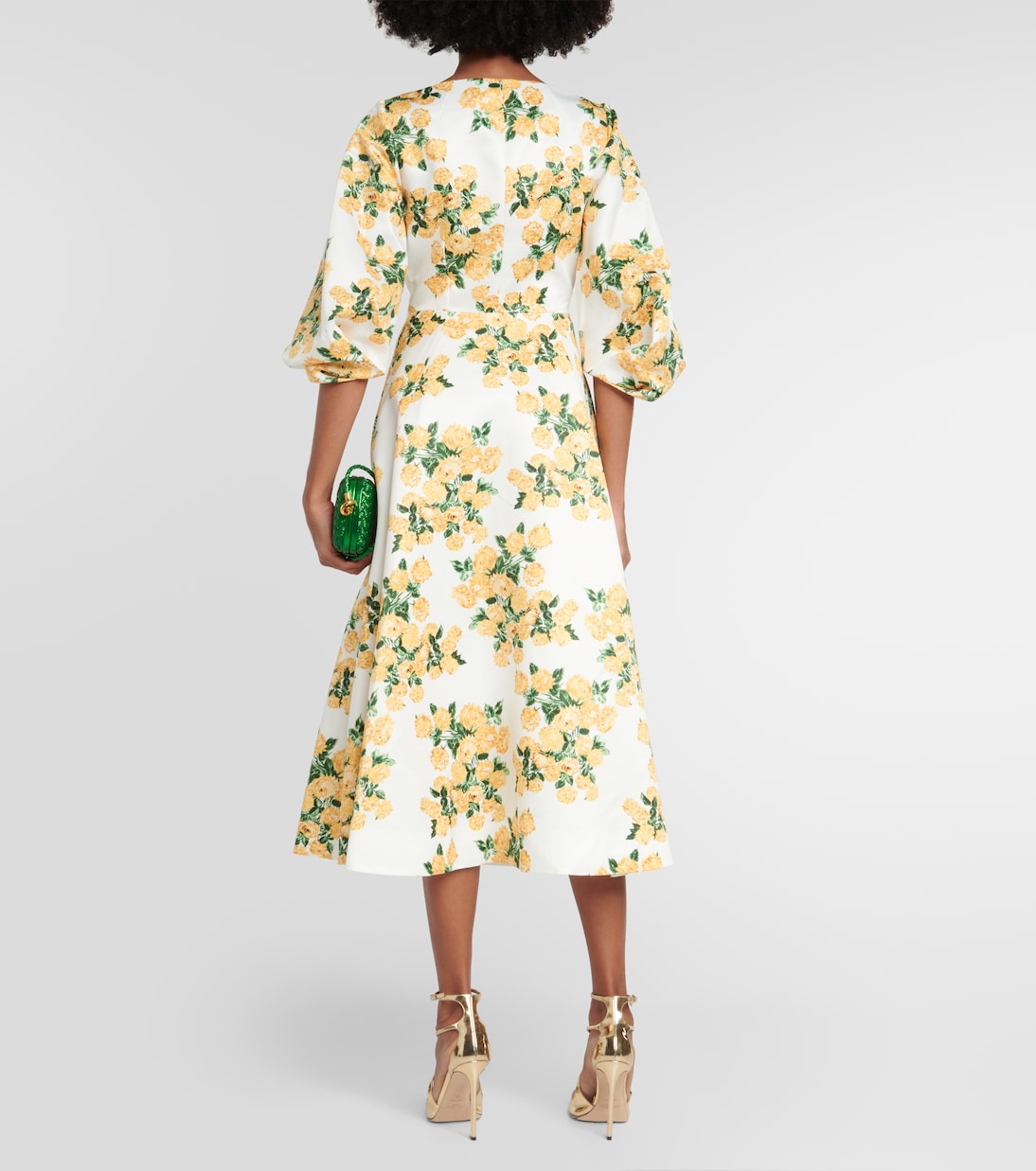 Abito midi Gabby in taffeta e faille | Emilia Wickstead