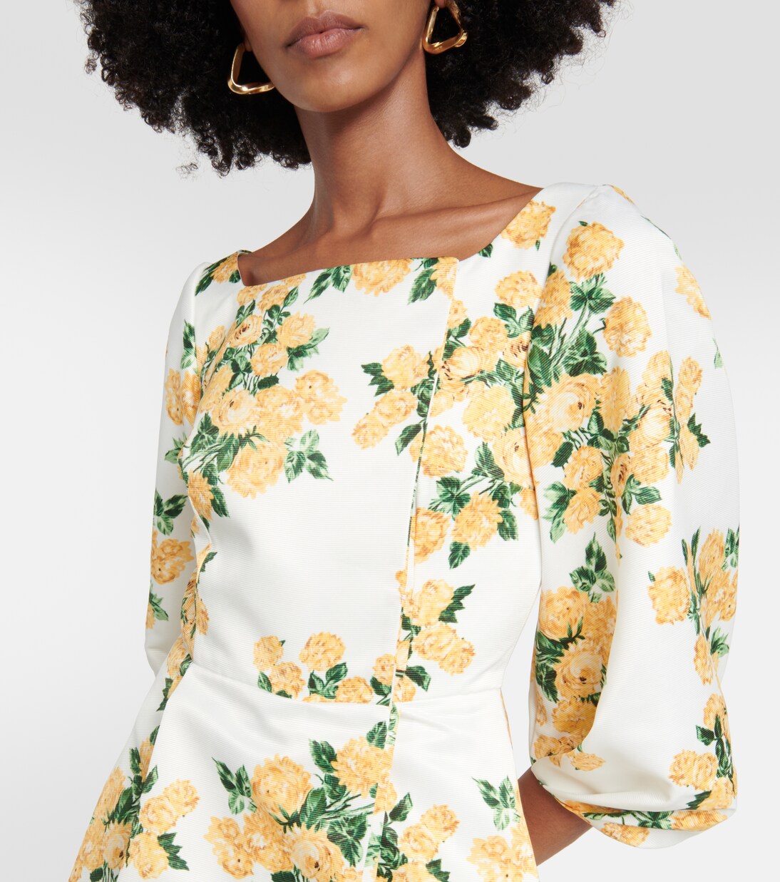 Abito midi Gabby in taffeta e faille | Emilia Wickstead