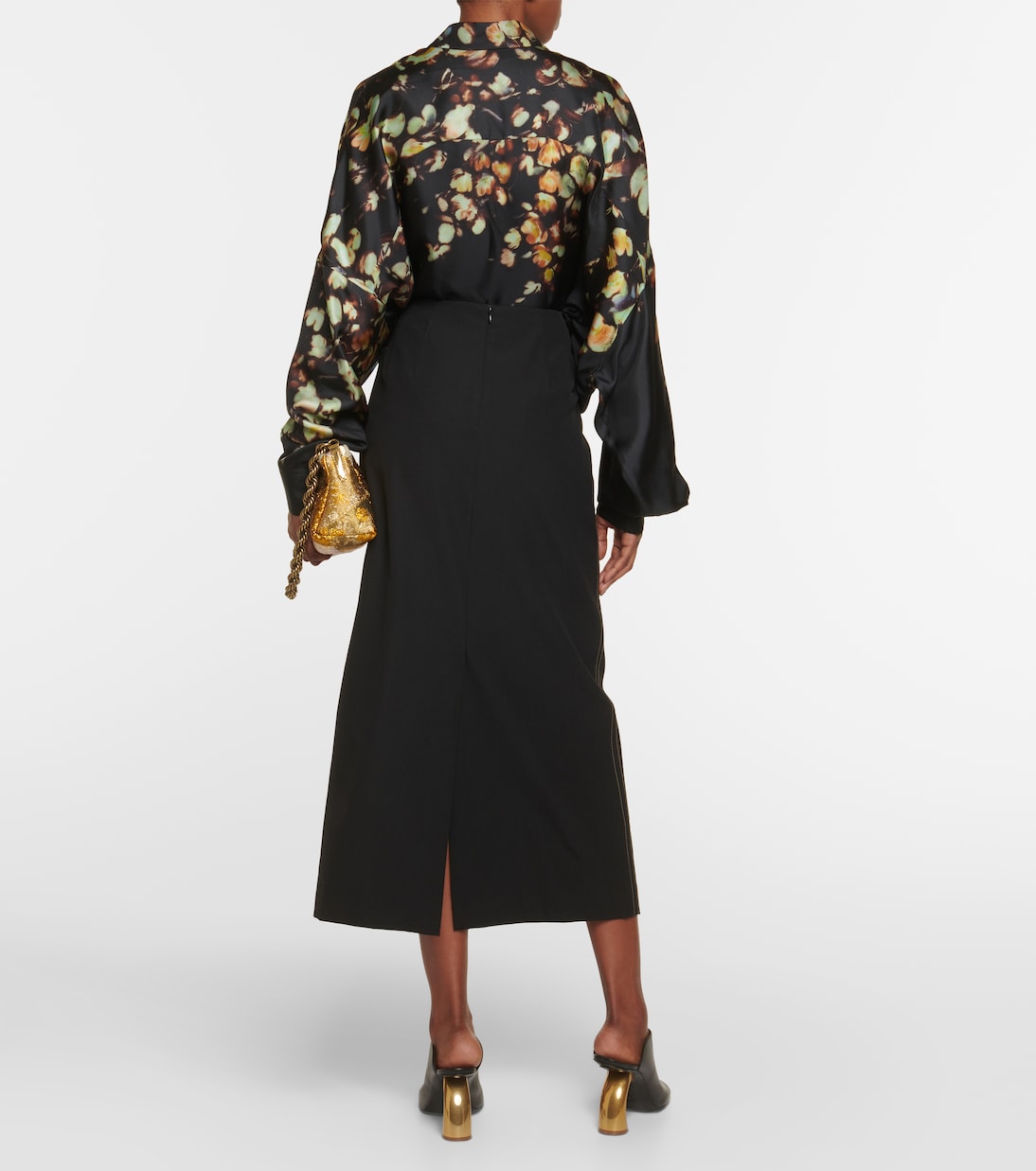 High-rise wool midi skirt | Dries Van Noten