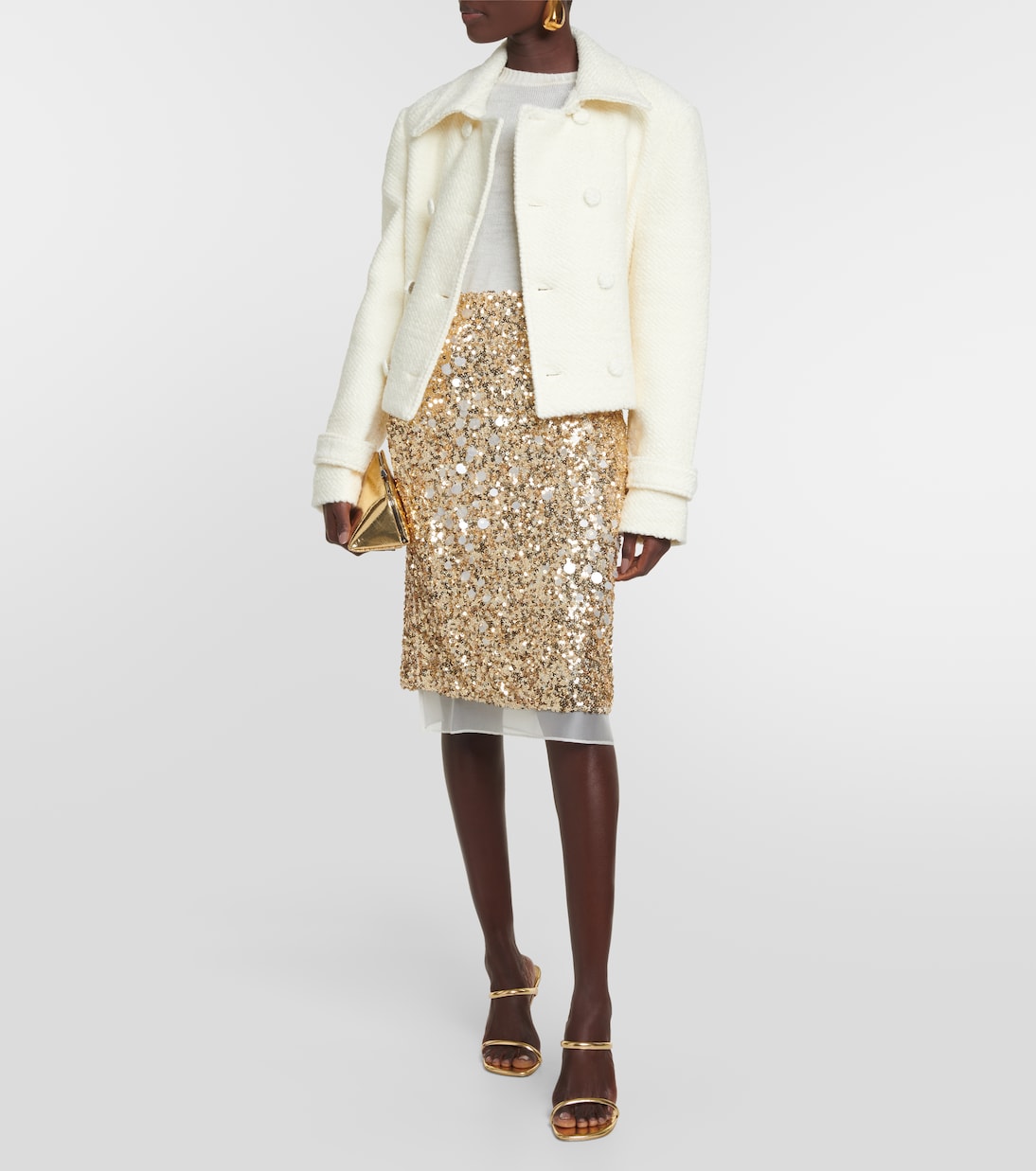 Double-breasted wool-blend jacket | Xu Zhi