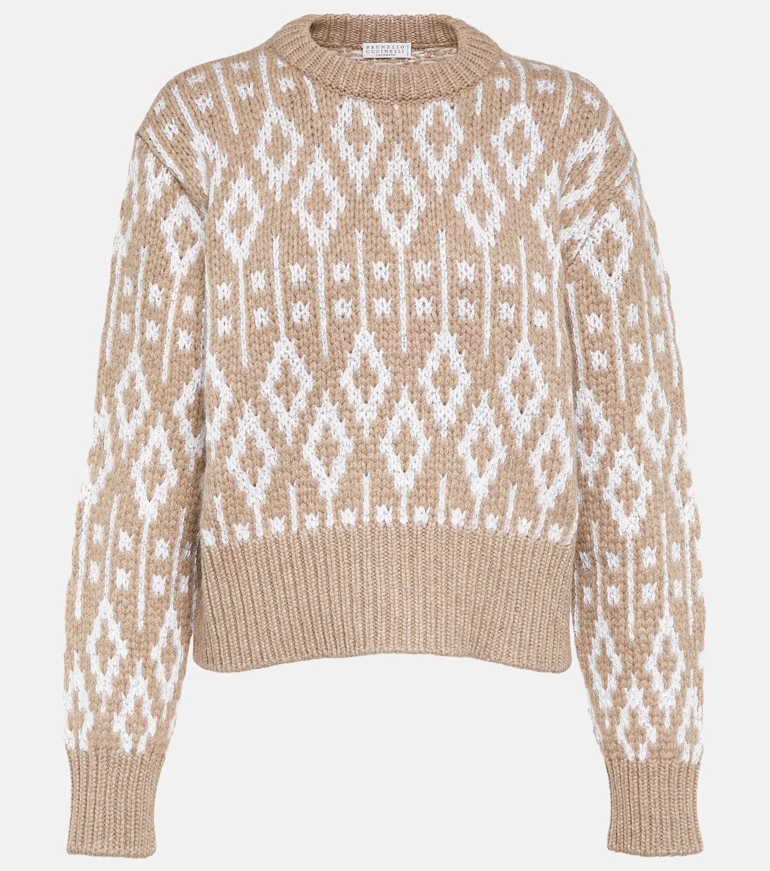 Jersey de cachemir en jacquard | Brunello Cucinelli