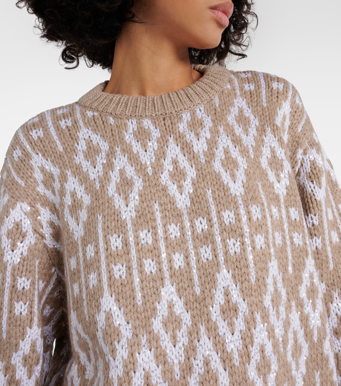 Jersey de cachemir en jacquard | Brunello Cucinelli