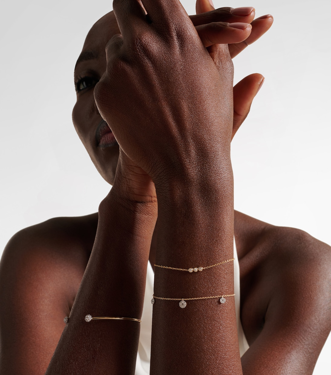Bracelet Disco en or 10 ct et diamants | Stone and Strand