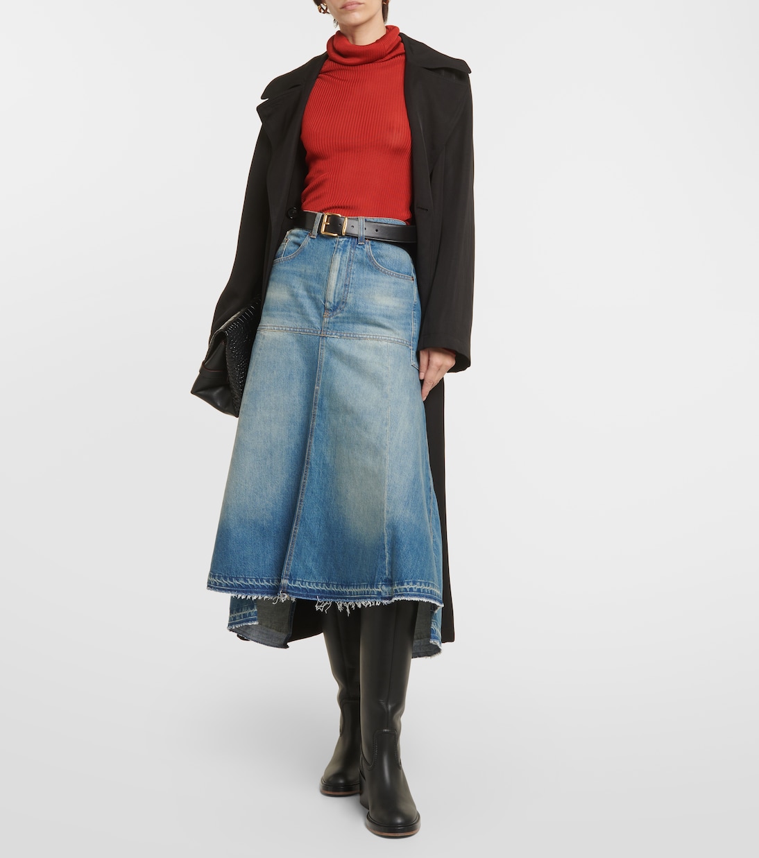 Top de cuello alto de punto acanalado | Victoria Beckham