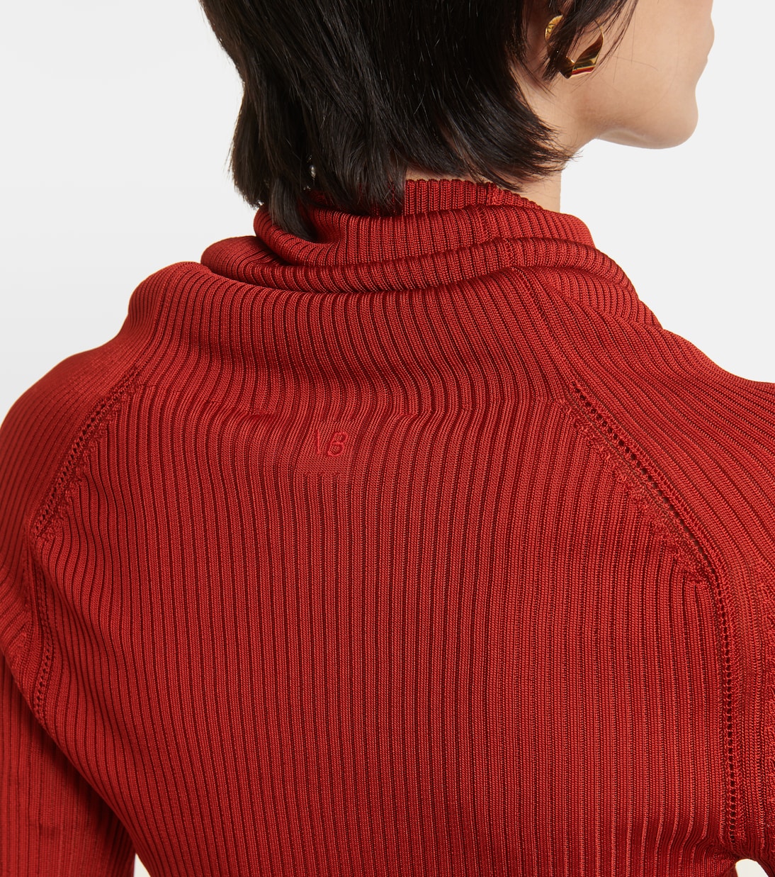 Top de cuello alto de punto acanalado | Victoria Beckham