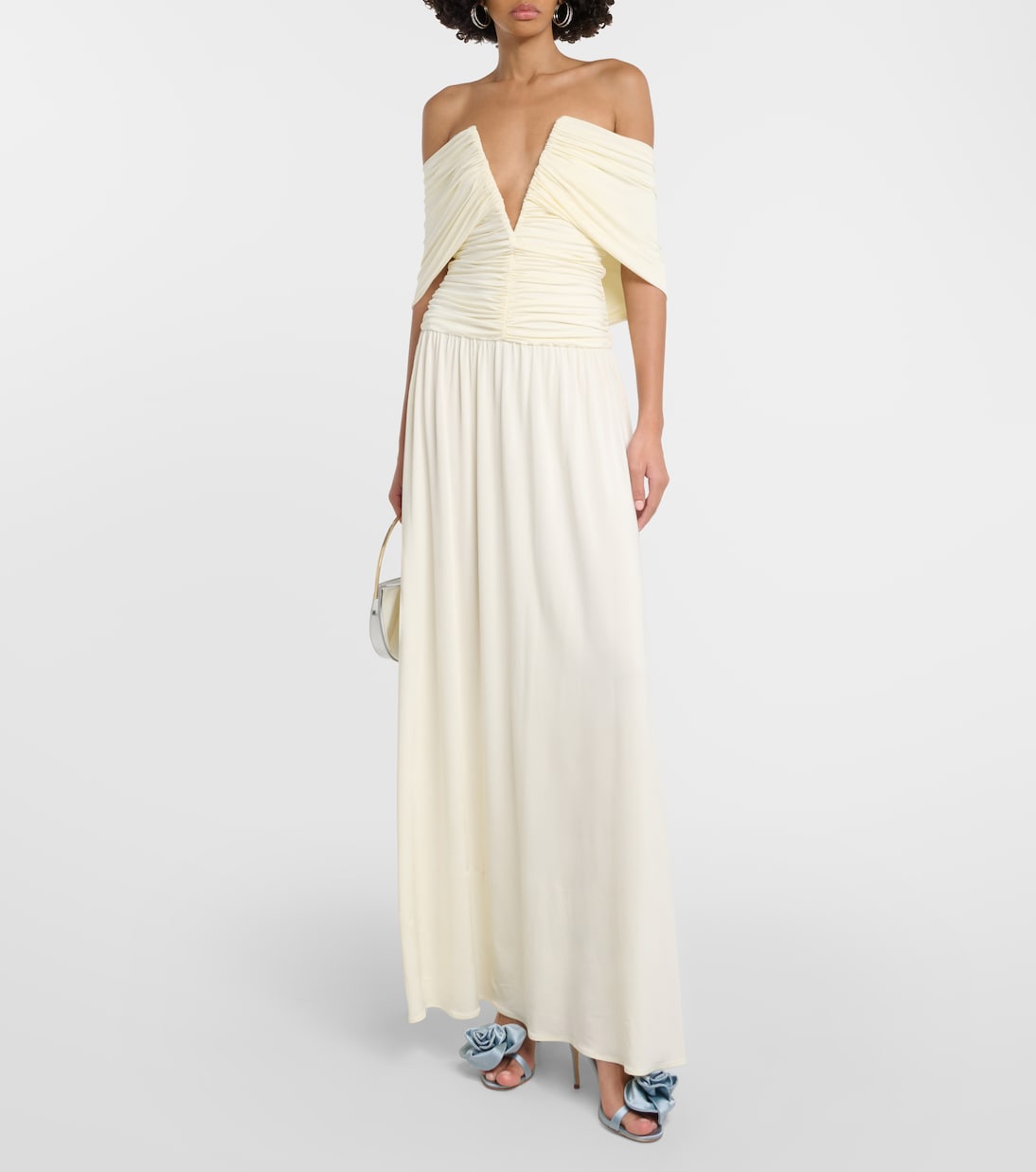 Robe longue à encolure bardot | Magda Butrym