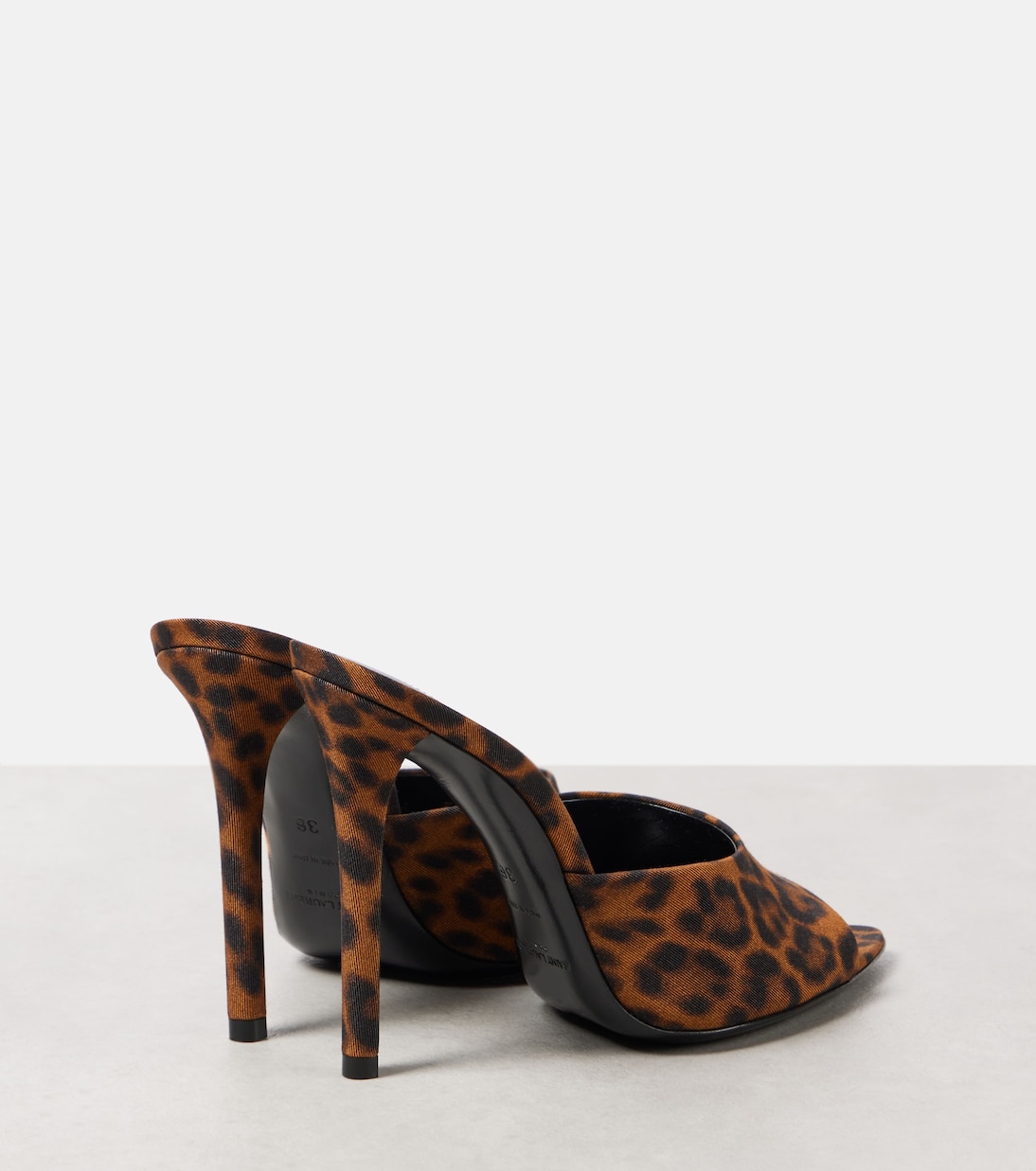 Mules Goldie 110 à motif léopard | Saint Laurent