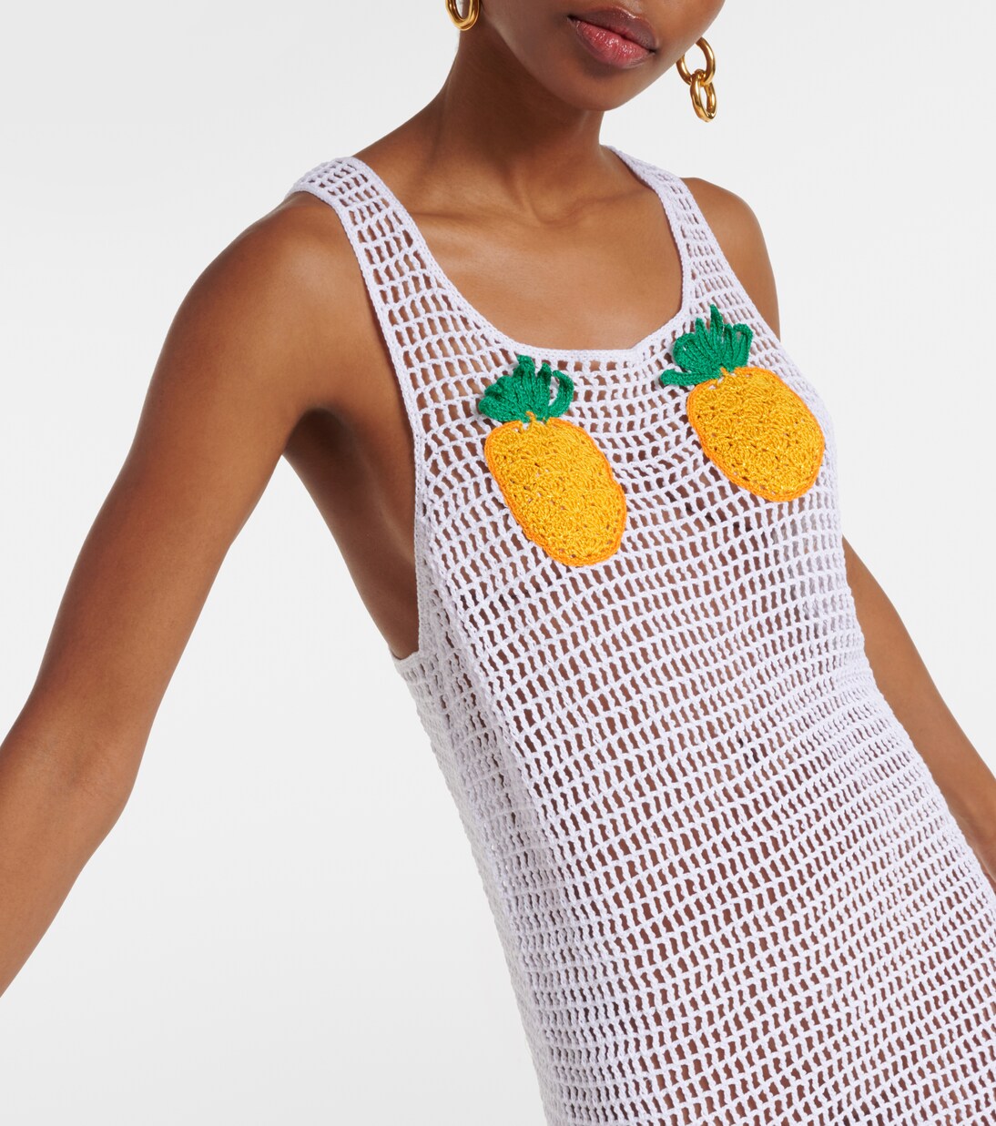 Vestido corto Pineapple Mesh de croché | Anna Kosturova