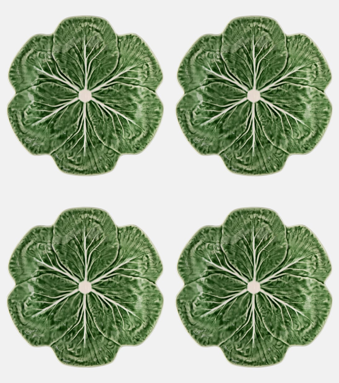 Couve set of 4 ceramic dinner plates | Bordallo Pinheiro