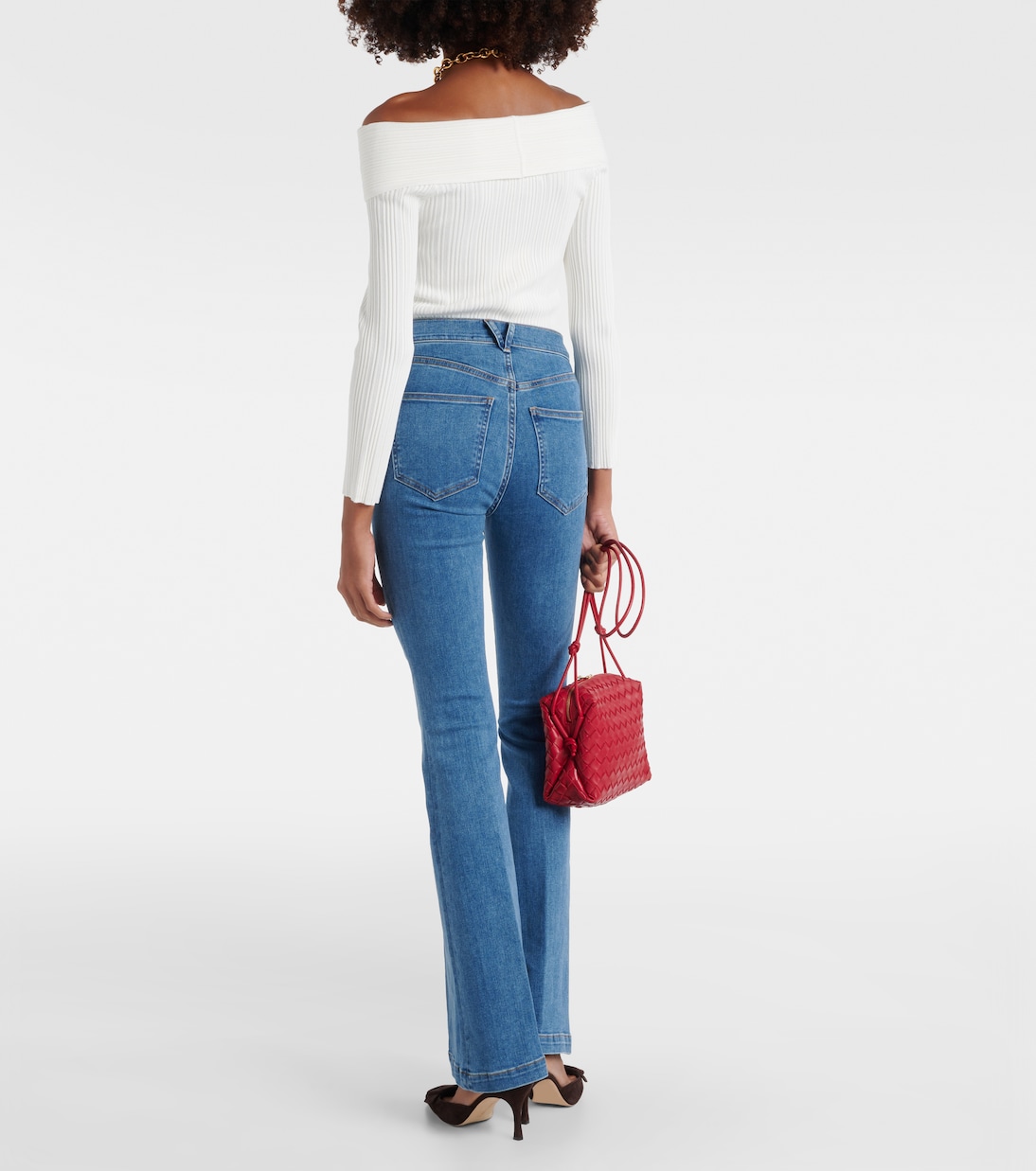 Jeans flared Beverly a vita alta | Veronica Beard
