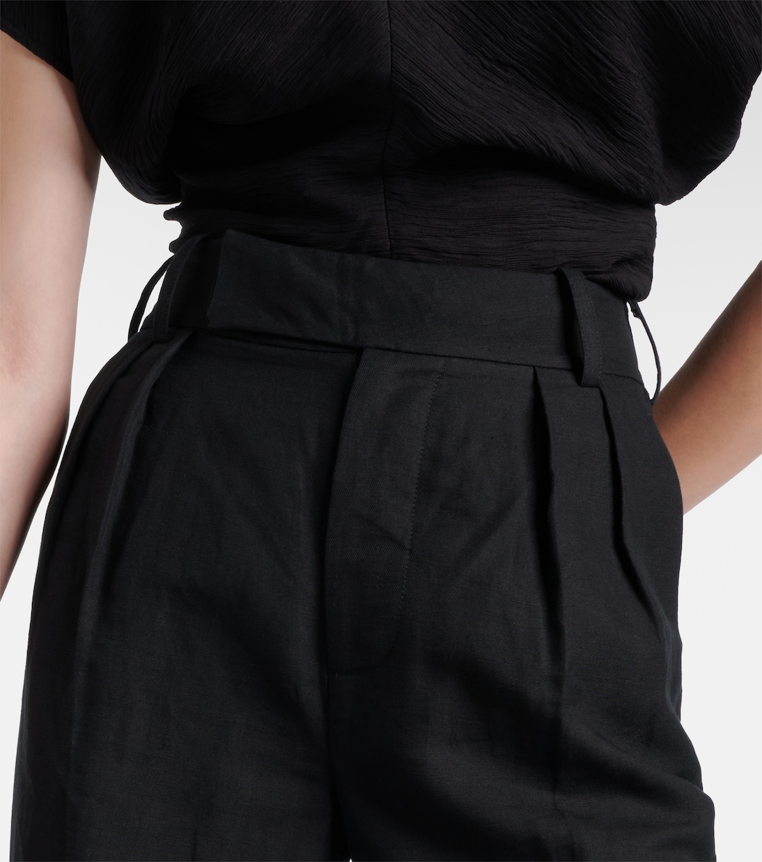 Pantalon ample en coton et lin mélangés | 7 For All Mankind